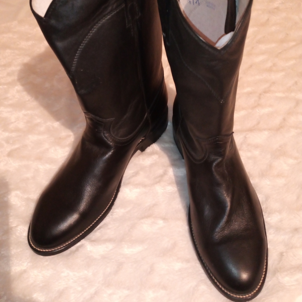 Neolite men's Roper Black Leather Boots size 10D